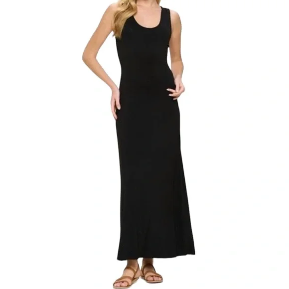 Johnny Was | Dresses | Johnny Was Calme Racer Back Knit Maxi Dress In Black  | Poshmark